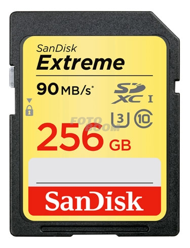 Tarjeta EXTREME SDXC 256Gb 90Mb/s