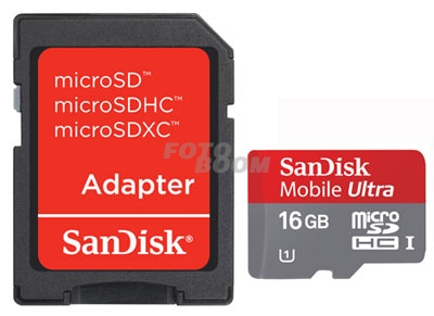 Mobile Ultra MicroSD 16GB HC Clase 10 + Adaptador