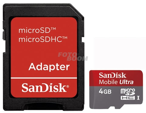 Mobile Ultra MicroSD 4GB HC Clase 6 + Adaptador