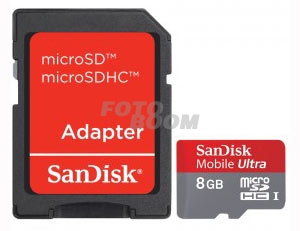 Mobile Ultra MicroSD 8GB HC Clase 10 + Adaptador