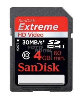 EXTREME SDHC UHS-1 HD Video 30Mb/s 4GB