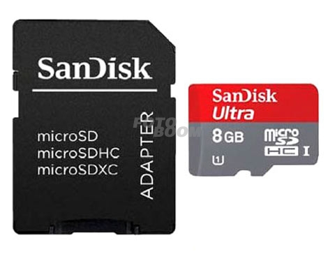 Sandisk Ultra Micro SD 8GB Clase 10 + Adaptador