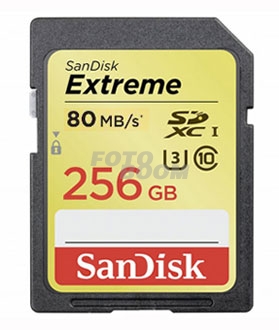 EXTREME SDXC C10 256GB 80Mb/s