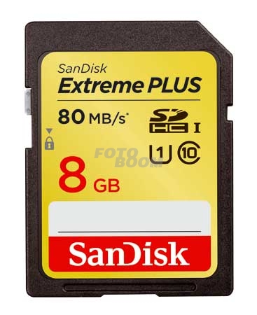 EXTREME Plus SDHC 8GB 80Mb/s UHS-1