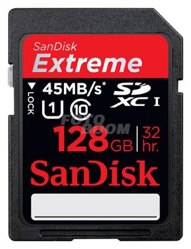 EXTREME SDHC UHS-1 HD Video 45Mb/s 128GB