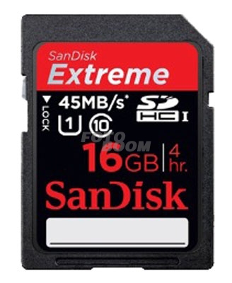 EXTREME SDHC UHS-1 HD Video 45Mb/s 16GB