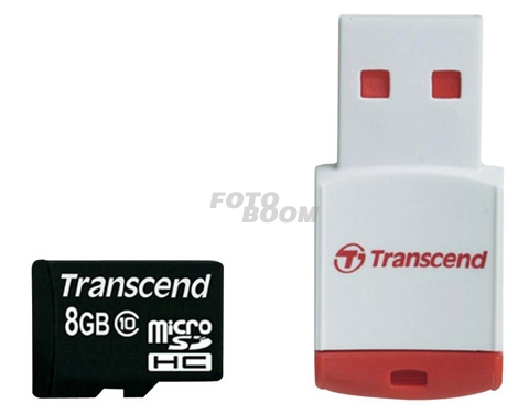 MicroSD SDHC 8Gb Clase 10 + Lector USB