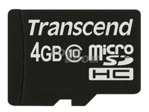 MicroSD 4GB Class 10
