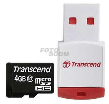 MicroSD SDHC 4Gb Clase 10 + Lector USB