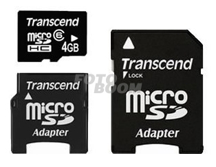 MicroSD SDHC 4GB + 2 Adaptadores