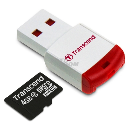 MicroSD SDHC 4GB Clase 6 + Lector USB