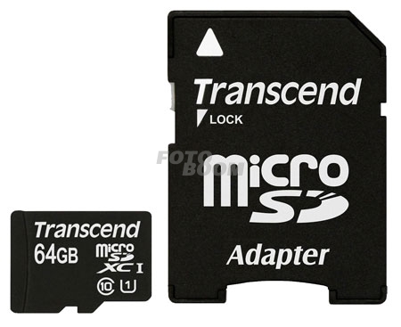 MicroSD SDXC 64Gb Clase 10 + Adaptador