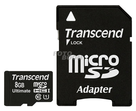 MicroSD SDHC 8b Clase 10 UHS-I 600X + Adaptador