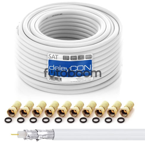 Cable Coaxial Sat 20m (130dB)