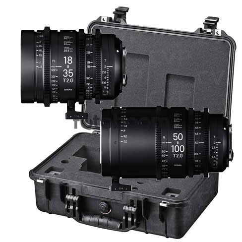 Kit 2 lentes 24-35mm T/2.2 + 50-100mm T/2 Sony E + Maleta PMC001
