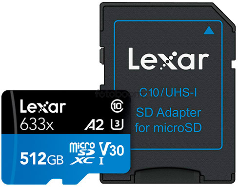 Micro SDXC 512Gb 95Mb/s + Adaptador SD
