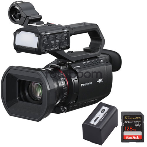 AG-CX20 + SDXC 128GB V30 200MB/s + AG-VBR59  con 350E Panasonic CONECT
