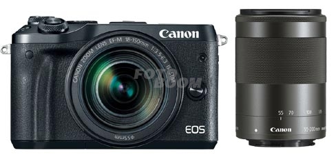 EOS M6 Negra + 15-45mm f/3,5-6,3 IS STM + 55-200mm f/4,5-6,3 IS STM