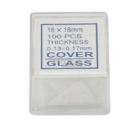 Caja 100 cubreobjetos de vidrio