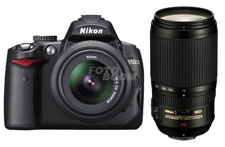 D5000 + 18-105 f/3.5-5.6 + 70-300mm f/4.5-5.6mm VR + Bolsa + 4Gb Nikon