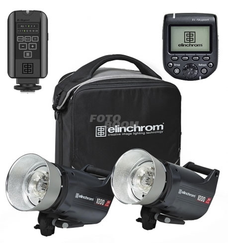 KIT 2 Flashes ELC PRO-HD1000 TO GO + Transmitter Pro Canon