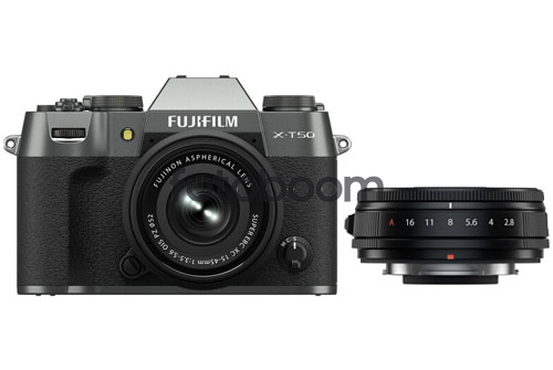 X-T50 Plata Carbón + 15-45mm f/3.5-5.6 XC OIS PZ + 23mm f/2.8 R WR XF Negro + 100E PROMO FUJI
