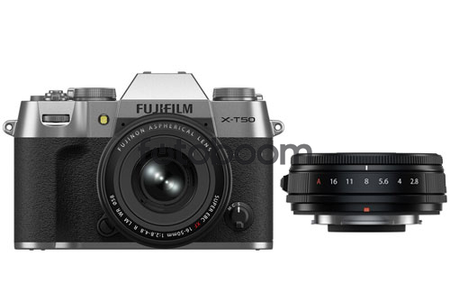 X-T50 Plata + 16-50mm f/2.8-4.8 XF R LM WR + 23mm f/2.8 R WR XF Negro + 100E PROMO FUJI