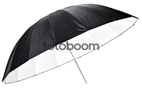Paraguas de estudio 185cm blanco y negro