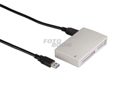 Lector USB 3,0 Multitarjeta Superspeed Blanco