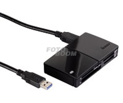 Lector USB 3,0 Multitarjeta Superspeed Negro