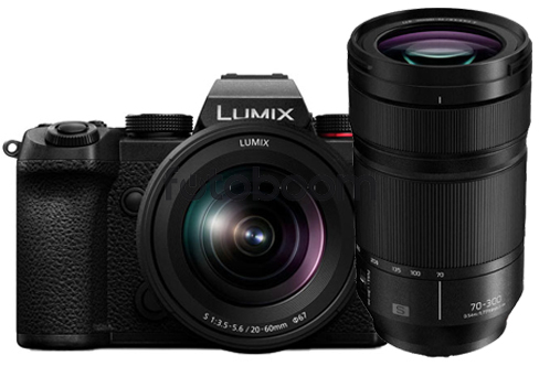 LUMIX S5 + 20-60mm f/3.5-5.6 S + 70-300mm f/4.5-5.6 OIS Macro S con 200E Bonificacion PANASONIC