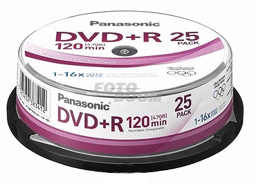 PS120NE25 DVD+R 16x 4,7Gb x25unid