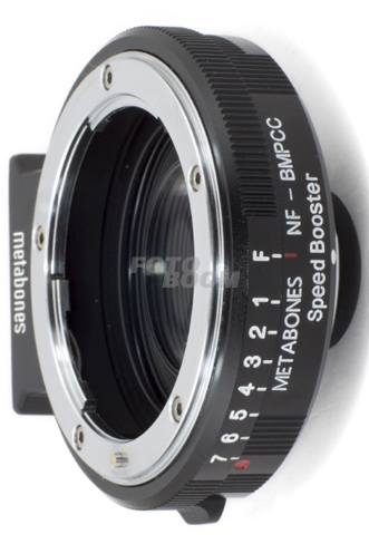 Nikon G Lens Speed Booster 0.58x a cuerpo BMPCC