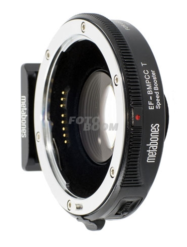 Canon EF Lens T Speed Booster x0.58 a cuerpo BMPCC