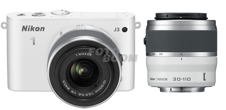 J3 Nikon1 Blanca + 10-30mm VR + 30-110mm VR