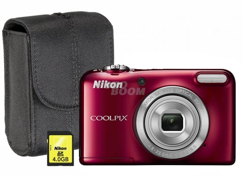 L29 Coolpix Roja+4Gb Nikon+Estuche Nikon