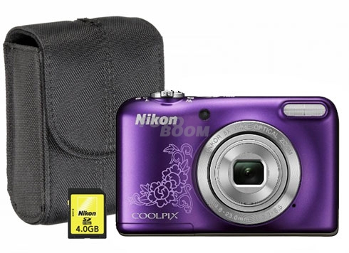 L29 Coolpix Violeta+4Gb Nikon+Estuche Nikon