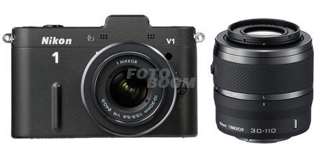 V1 Nikon1 Negra + 10-30mm VR + 30-110mm VR