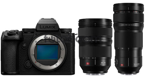 LUMIX S5M2X + 24-70mm f/2.8 S Pro + 70-200mm f/2.8 OIS S Pro con 1800E Descuento Directo PANASONIC