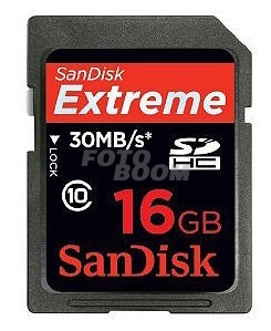Secure Digital EXTREME SDHC 30Mb/s 16GB