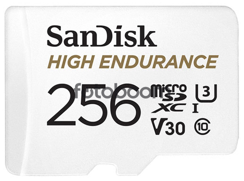 Micro SDXC HIGH ENDURANCE 256GB V30 100 Mb/s