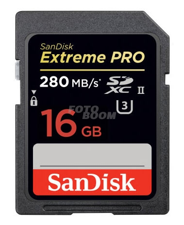 Secure Digital EXTREME PRO SDHC UHS-II 16GB 280Mb/s
