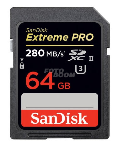 Secure Digital EXTREME PRO SDXC UHS-II 64GB 280Mb/s