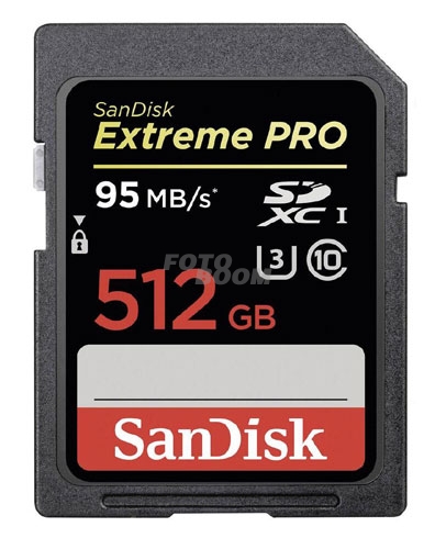 Secure Digital EXTREME PRO SDXC 512Gb 95Mb/s