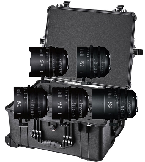 Kit 20mm/24mm/35mm/50mm/85mm Sony E + Maleta PMC002