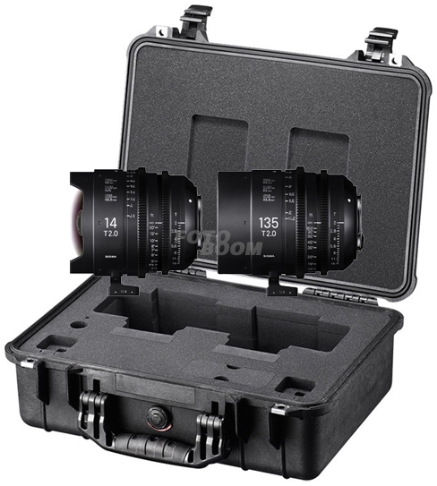 Kit 2 Lentes 14mm t/2 FF + 135mm t/2 FF Canon + Maleta PMC003