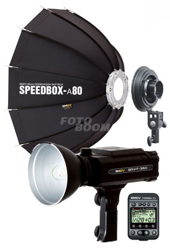 Briht 360 + Speedbox A80 + FlashWave 5TX Canon