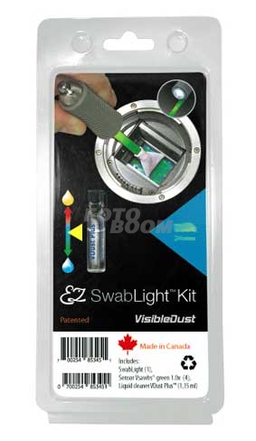 Kit EZ SwabLight + Vdust + Bastoncillos verdes 1.6x