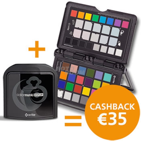 ColorMunki Display + ColorChecker Passport + Cashback X-Rite 35 Euros
