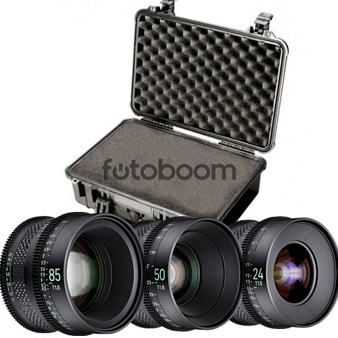 KIT XEEN CF 24mm/50mm/85mm Canon EF + Peli 1500 Foam